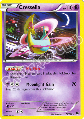 070 / 162 Cresselia rara normale (EN) -NEAR MINT-