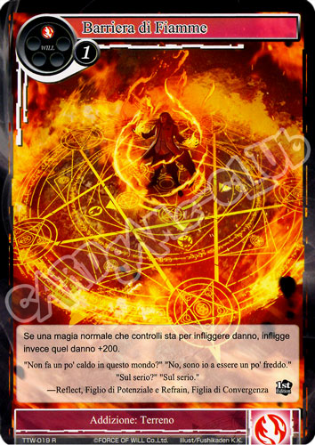 TTW1-IT019 Barriera di Fiamme rara normale (IT) -NEAR MINT-