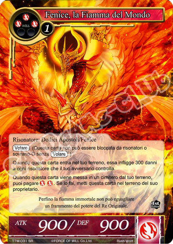 TTW1-IT031 Fenice, la Fiamma del Mondo super rara normale (IT) -NEAR MINT-