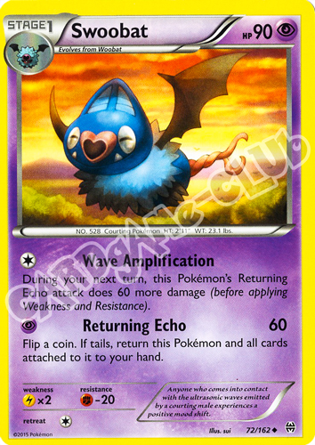 072 / 162 Swoobat non comune normale (EN) -NEAR MINT-