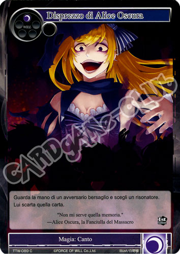 TTW1-IT089 Disprezzo di Alice Oscura comune normale (IT) -NEAR MINT-
