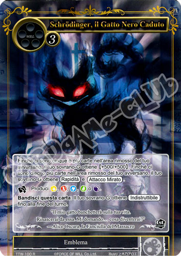 TTW1-IT100 Schrodinger, il Gatto Nero Caduto rara normale (IT) -NEAR MINT-