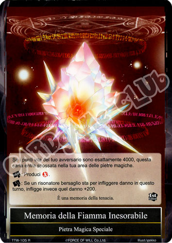 TTW1-IT105 Memoria della Fiamma Inesorabile rara normale (IT) -NEAR MINT-