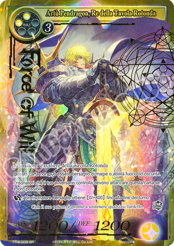 TTW1-IT003 Artu' Pendragon, Re della Tavola Rotonda super rara parallel (IT) -NEAR MINT-