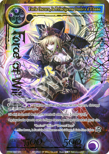 TTW1-IT080 Faria Oscura, la Principessa Ombra d'Ebano super rara parallel (IT) -NEAR MINT-