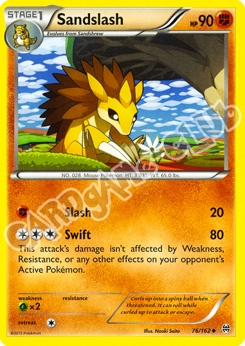 076 / 162 Sandslash non comune normale (EN) -NEAR MINT-