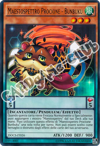 DOCS-IT026 Maestospettro Procione - Bunbuku ultra rara unlimited (IT) -NEAR MINT-