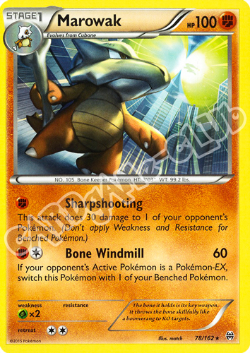 078 / 162 Marowak rara normale (EN) -NEAR MINT-