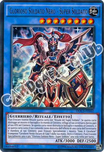 DOCS-IT042 Glorioso Soldato Nero - Super Soldato ultra rara unlimited (IT) -NEAR MINT-