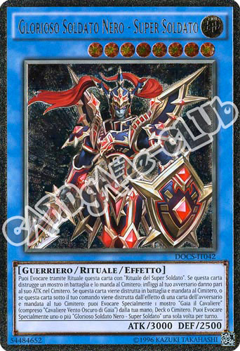 DOCS-IT042 Glorioso Soldato Nero - Super Soldato rara ultimate unlimited (IT) -NEAR MINT-