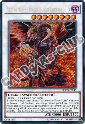 DOCS-IT046 Arcidemone Drago Rosso Lucesfregio rara segreta unlimited (IT) -NEAR MINT-