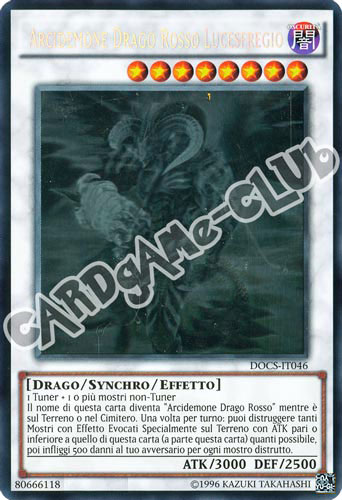 DOCS-IT046 Arcidemone Drago Rosso Lucesfregio rara ghost unlimited (IT) -NEAR MINT-