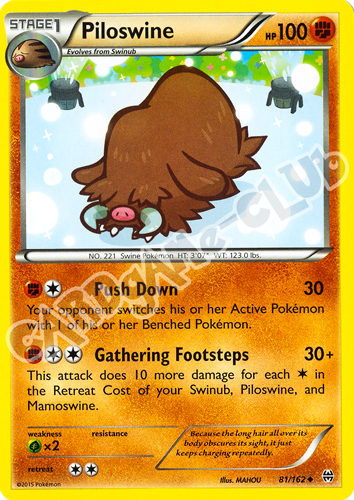 081 / 162 Piloswine non comune normale (EN) -NEAR MINT-