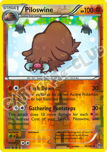 081 / 162 Piloswine non comune foil reverse (EN) -NEAR MINT-
