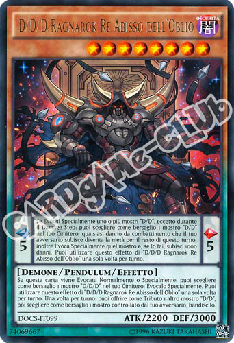 DOCS-IT099 D/D/D Ragnarok Re Abisso Dell'Oblio rara unlimited (IT) -NEAR MINT-