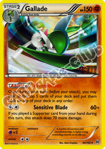 084 / 162 Gallade rara foil (EN) -NEAR MINT-