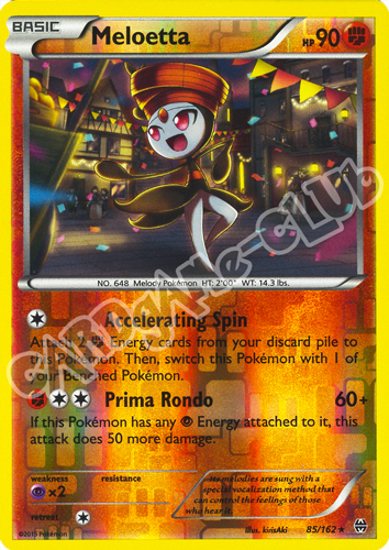 085 / 162 Meloetta rara foil reverse (EN) -NEAR MINT-