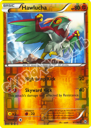 087 / 162 Hawlucha rara foil reverse (EN) -NEAR MINT-