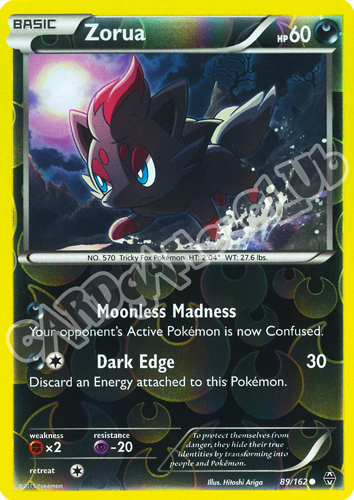 089 / 162 Zorua comune foil reverse (EN) -NEAR MINT-