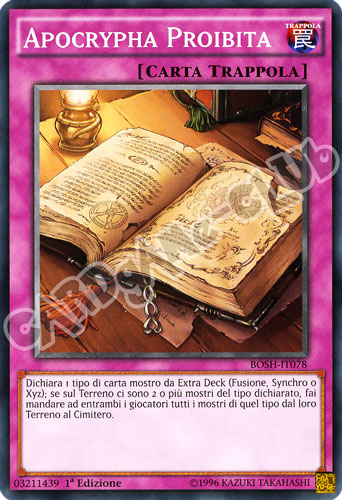 BOSH-IT078 Apocrypha Proibita comune 1a Edizione (IT) -NEAR MINT-