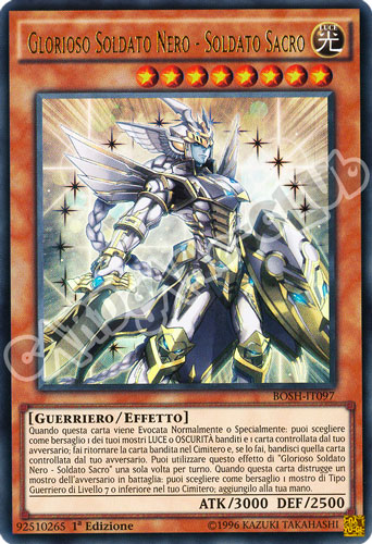BOSH-IT097 Glorioso Soldato Nero - Soldato Sacro ultra rara 1a Edizione (IT) -NEAR MINT-