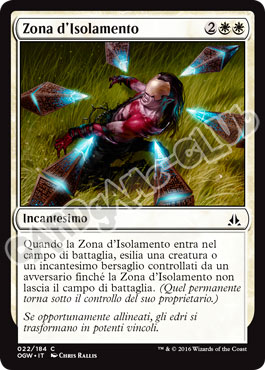 022 / 184 Zona d'Isolamento comune normale (IT) -NEAR MINT-