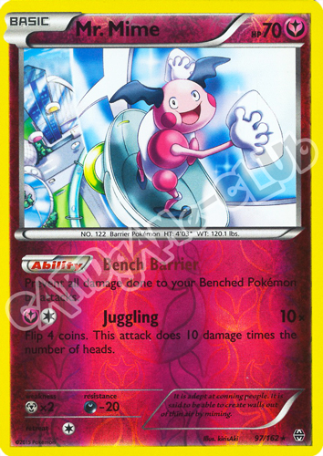 097 / 162 Mr. Mime rara foil reverse (EN) -NEAR MINT-