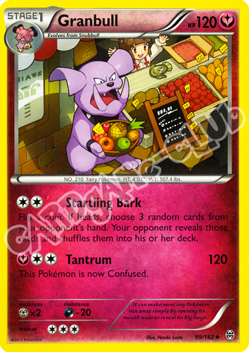 099 / 162 Granbull non comune normale (EN) -NEAR MINT-