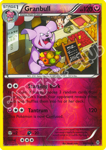 099 / 162 Granbull non comune foil reverse (EN) -NEAR MINT-