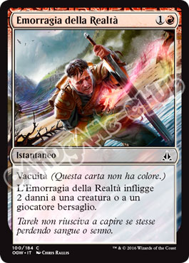 100 / 184 Emorragia della Realta' comune normale (IT) -NEAR MINT-