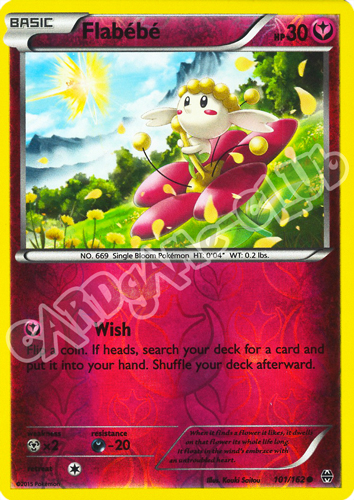 101 / 162 Flabebe' comune foil reverse (EN) -NEAR MINT-