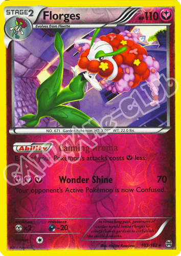 103 / 162 Florges rara foil reverse (EN) -NEAR MINT-