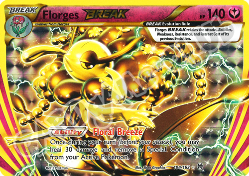 104 / 162 Florges BREAK rara BREAK foil (EN) -NEAR MINT-