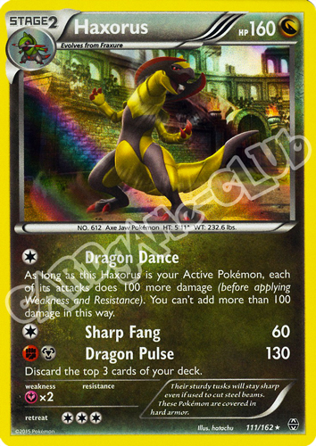 111 / 162 Haxorus rara foil (EN) -NEAR MINT-