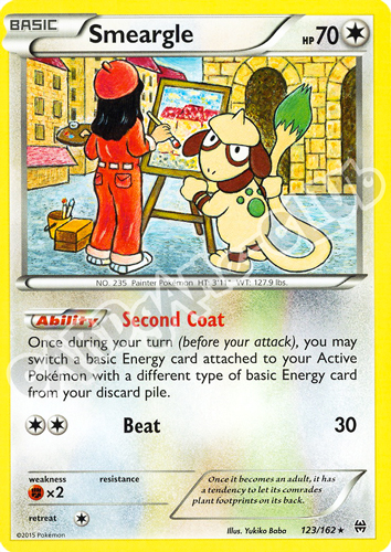 123 / 162 Smeargle rara normale (EN) -NEAR MINT-