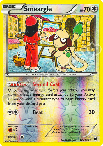 123 / 162 Smeargle rara foil reverse (EN) -NEAR MINT-