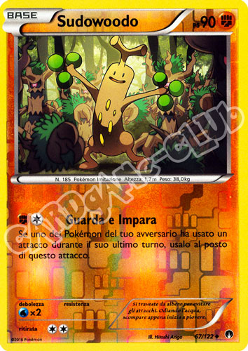 067 / 122 Sudowoodo non comune foil reverse (IT) -NEAR MINT-