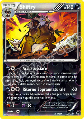 073 / 122 Shiftry rara foil reverse (IT) -NEAR MINT-