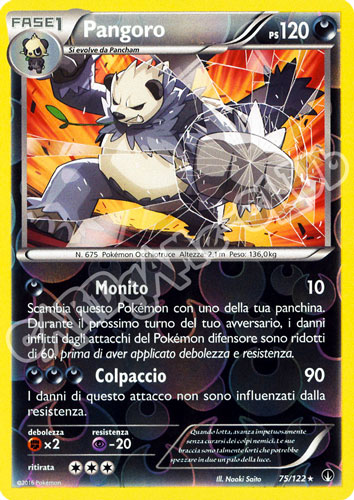 075 / 122 Pangoro rara foil reverse (IT) -NEAR MINT-
