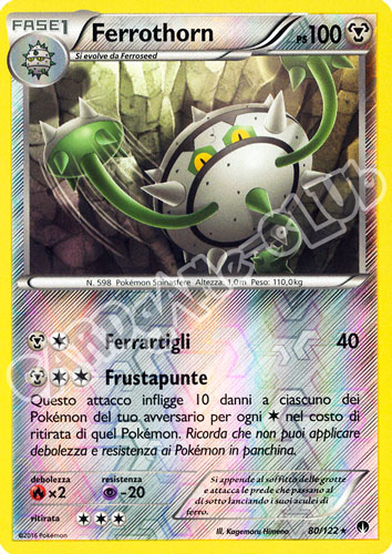 080 / 122 Ferrothorn rara foil reverse (IT) -NEAR MINT-