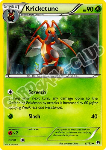 006 / 122 Kricketune non comune normale (EN) -NEAR MINT-