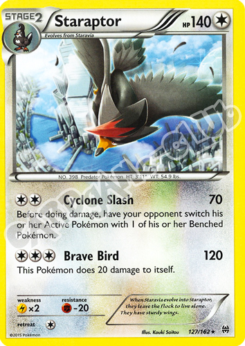 127 / 162 Staraptor rara normale (EN) -NEAR MINT-