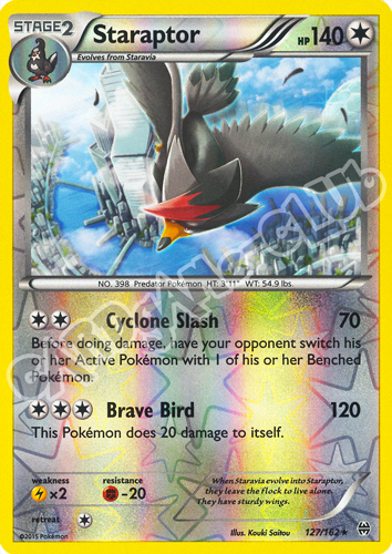 127 / 162 Staraptor rara foil reverse (EN) -NEAR MINT-