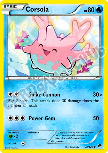 029 / 122 Corsola comune normale (EN) -NEAR MINT-