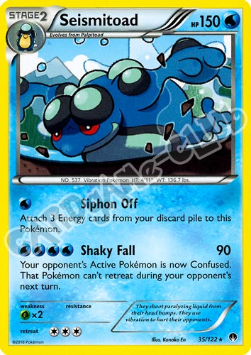 035 / 122 Seismitoad rara normale (EN) -NEAR MINT-