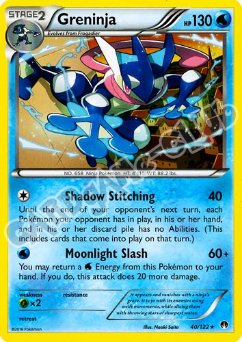 040 / 122 Greninja rara normale (EN) -NEAR MINT-