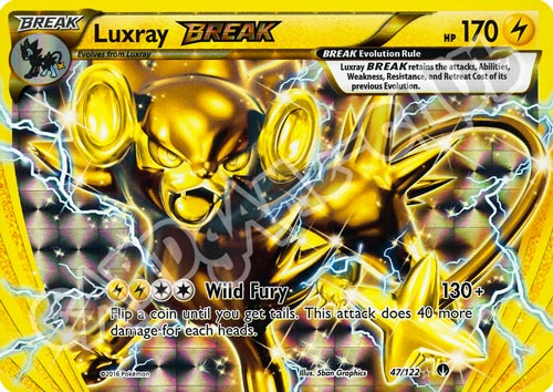 047 / 122 Luxray BREAK rara BREAK foil (EN) -NEAR MINT-