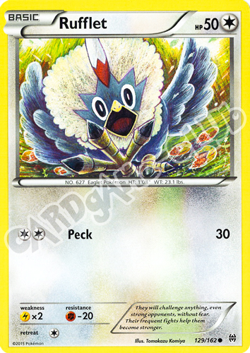129 / 162 Rufflet comune normale (EN) -NEAR MINT-