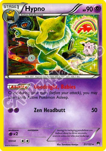 051 / 122 Hypno rara normale (EN) -NEAR MINT-