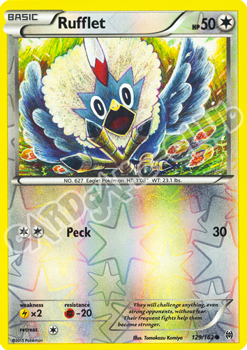 129 / 162 Rufflet comune foil reverse (EN) -NEAR MINT-